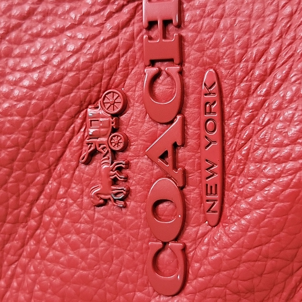 Coach Aria Crossbody Bag In Bright Poppy - Picture 13 of 16